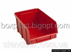 Пластмассовые контейнеры для метизов болтов 702 красный 75 100 155